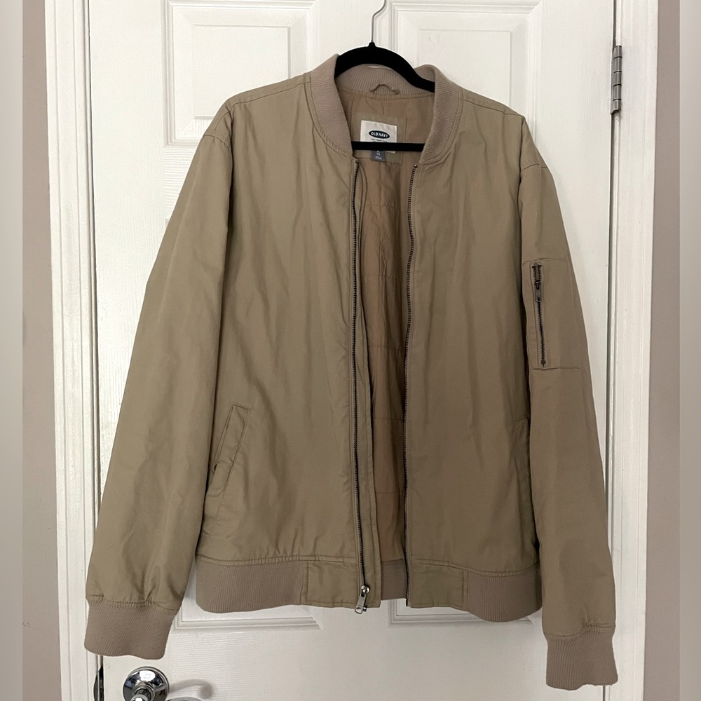 Old Navy Men's Bomber Jacket in Khaki